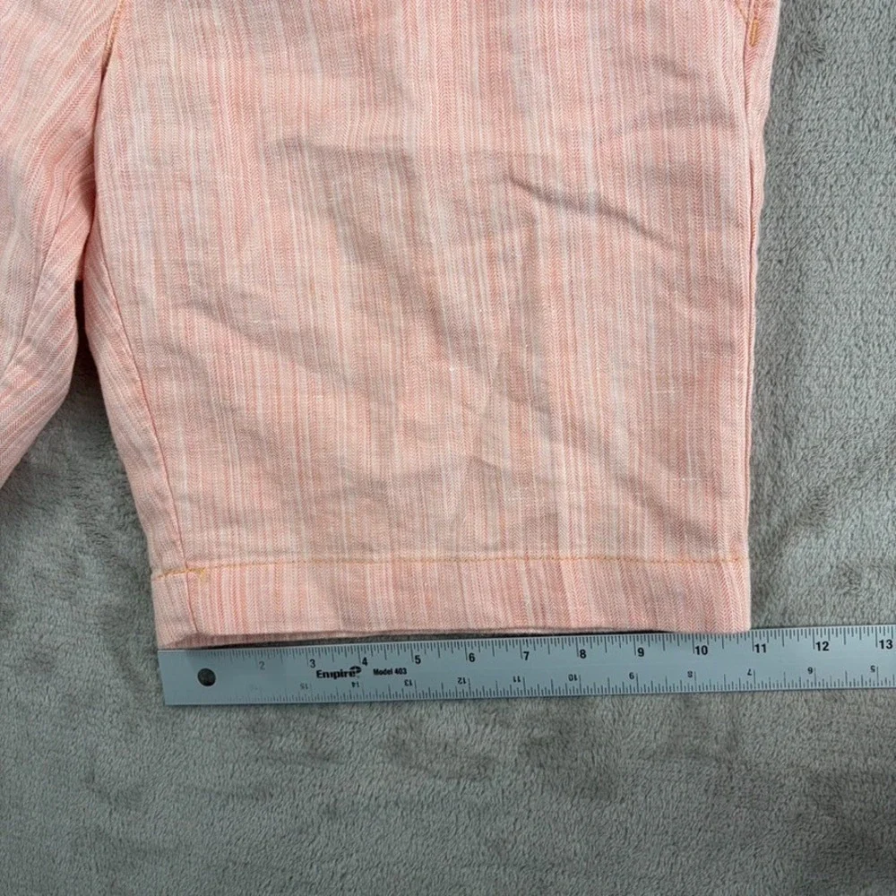 Tommy Bahama Harbor Herringbone Stretch Linen Blend Peach‎ Sorbet Men Large NWOT